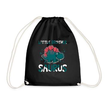 Little Brother Saurus - Drawstring Bag - black - Front