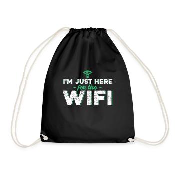 Je suis seulement là pour le cadeau wifi Wifi - Sac de sport léger - noir - Devant