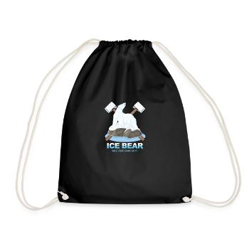 Ice Bear-Polar Bear - Drawstring Bag - black - Front