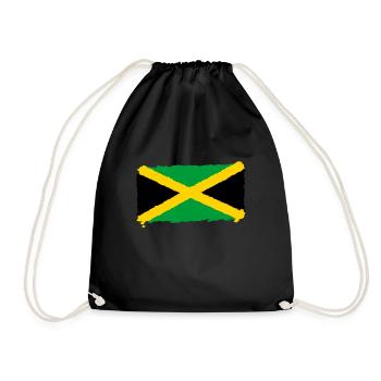 Jamaica flag - Drawstring Bag - black - Front