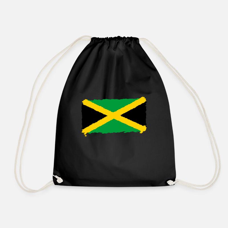 Jamaica Flagge - Turnbeutel - Schwarz
