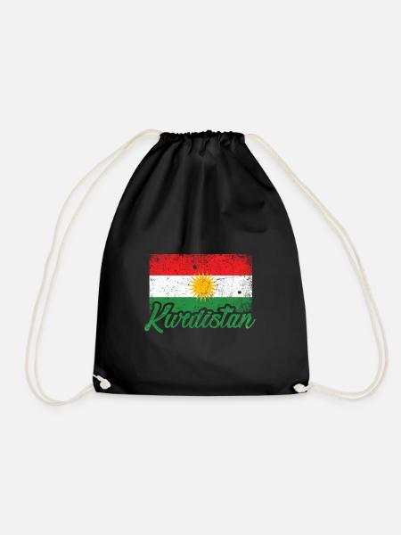 Kurdistan Flagge - Turnbeutel - Schwarz