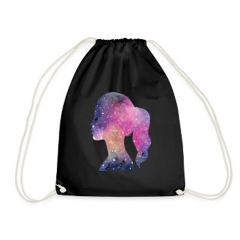 Galaxy woman - Turnbeutel - Schwarz - Vorne