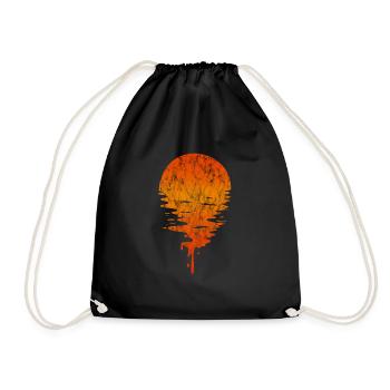 Coucher de soleil sur la mer - Sac de sport léger - noir - Devant