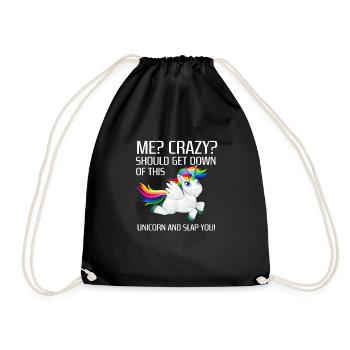 licorne - Sac de sport léger - noir - Devant