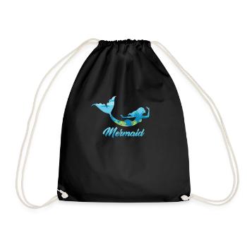 Sirène sirène sirène conte de fées - Sac de sport léger - noir - Devant