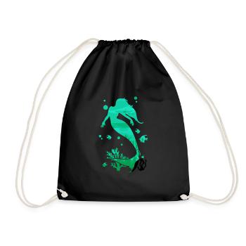 Sirène sirène sirène conte de fées - Sac de sport léger - noir - Devant