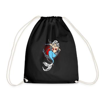 Sirène sirène sirène conte de fées - Sac de sport léger - noir - Devant