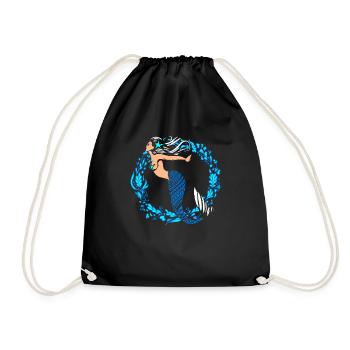 Sirène sirène sirène conte de fées - Sac de sport léger - noir - Devant