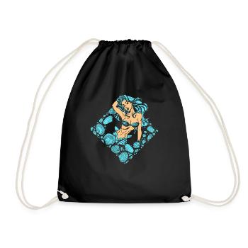 Sirène sirène sirène conte de fées - Sac de sport léger - noir - Devant