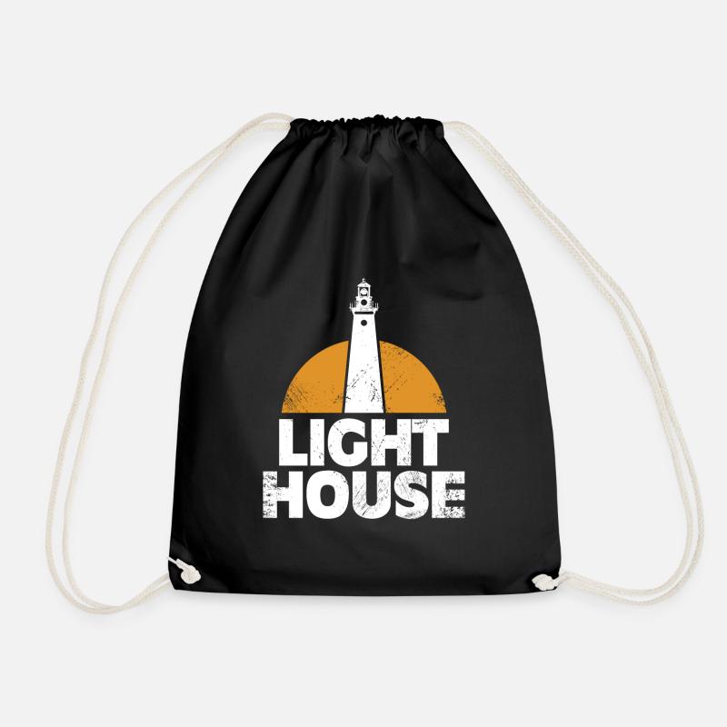 Leuchtturm Geschenk Spruch Boot Schiff - Turnbeutel - Schwarz