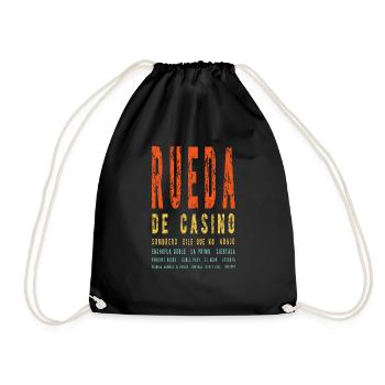 Salsa Rueda Latino Dance T-Shirt - Drawstring Bag - black - Front