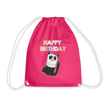 Kinder Shirt Geburtstag - Turnbeutel - Fuchsia - Vorne