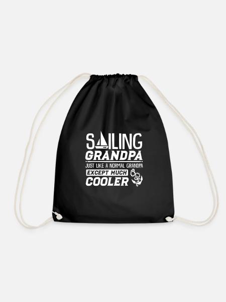 sailing - Drawstring Bag - black