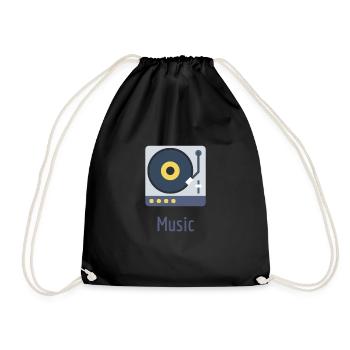 Musik Music - Turnbeutel - Schwarz - Vorne