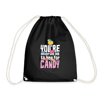 Bonbons d'Halloween - Sac de sport léger - noir - Devant