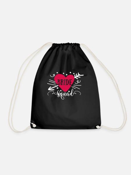 Groupes de coeur de la mariée - Sac de sport léger - noir