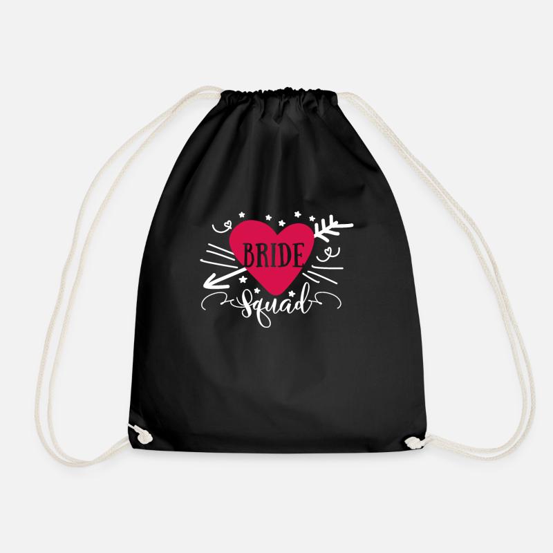 Groupes de coeur de la mariée - Sac de sport léger - noir