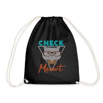 Cadeau d'échecs de chat checkmate - Sac de sport léger - noir - Devant