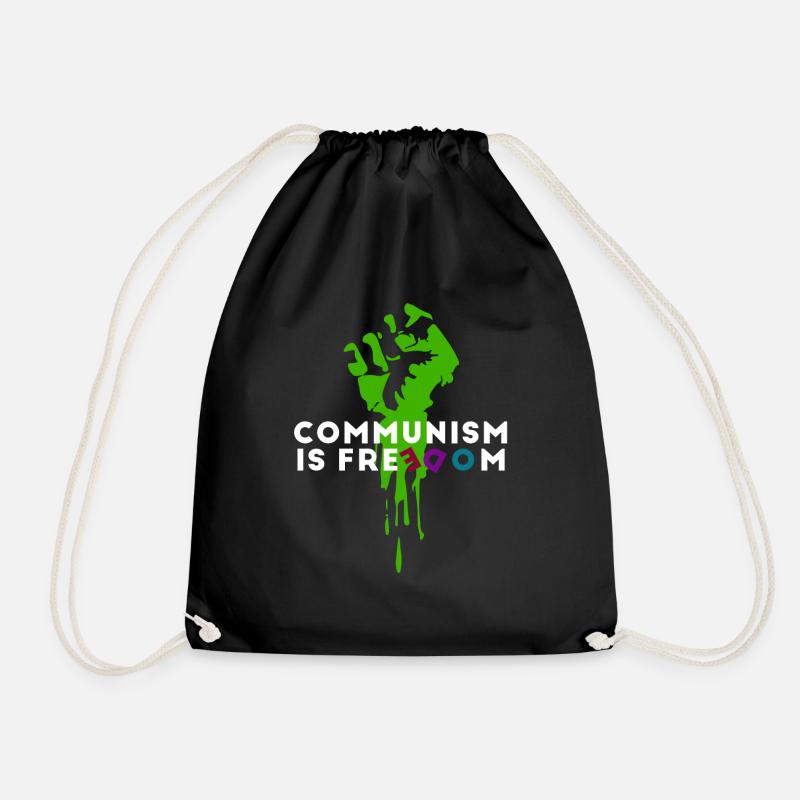 Communism is freedom - Drawstring Bag - black