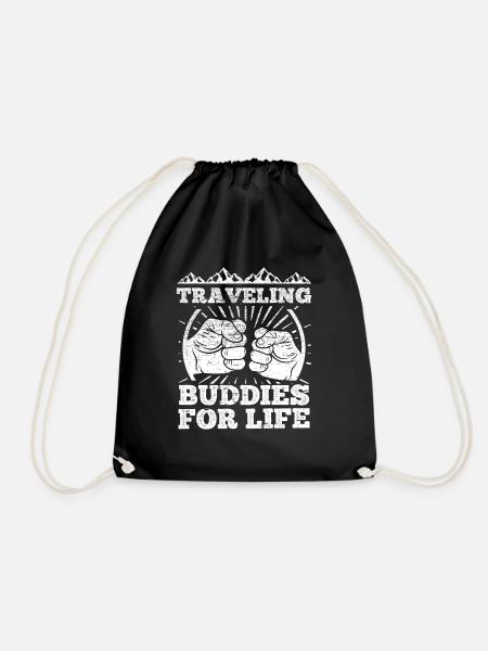 Traveling Buddies - Turnbeutel - Schwarz