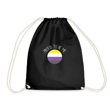 Nonbinary LGBT Transgender T Shirt - Turnbeutel - Schwarz - Vorne