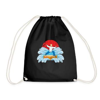Qi Gong, Yoga, Taijiquan, Tai Ci - Drawstring Bag - black - Front