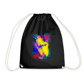 Abstract art - Drawstring Bag - black - Front
