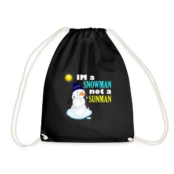 Snowman in the sun - Drawstring Bag - black - Front
