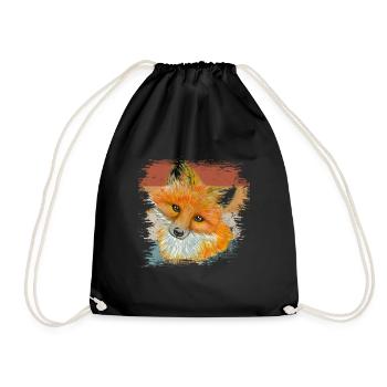 Fuchs - Turnbeutel - Schwarz - Vorne