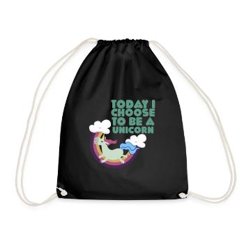 T-shirt drôle de cadeau de licorne - Sac de sport léger - noir - Devant