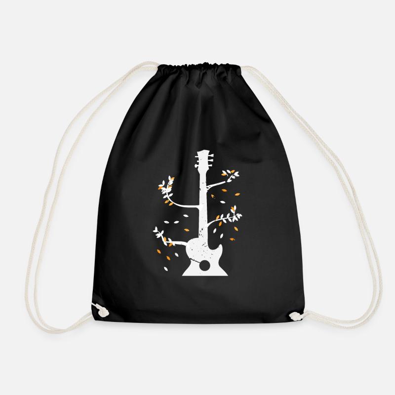 Gitarren-Baum Musikinstrument Geschenkidee - Turnbeutel - Schwarz