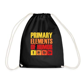 Éléments primaires de l'humour - Sac de sport léger - noir - Devant