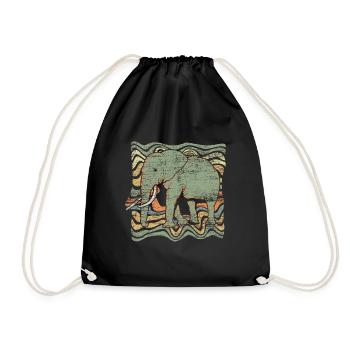 éléphant - Sac de sport léger - noir - Devant