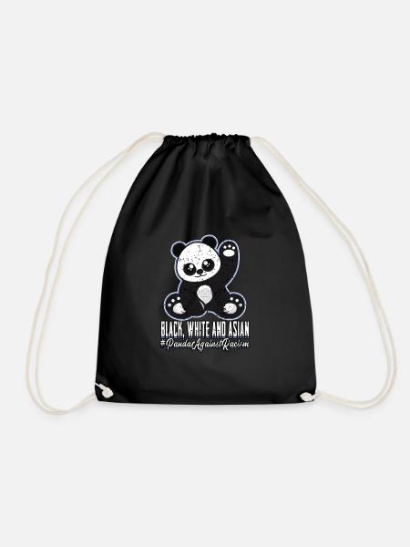 Panda - Turnbeutel - Schwarz