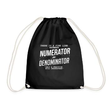 Fine ligne entre numérateur et dénominateur - Sac de sport léger - noir - Devant