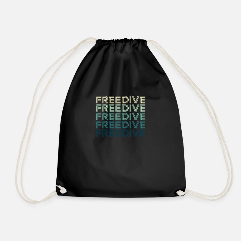 Freedive freediver Retro - Drawstring Bag - black