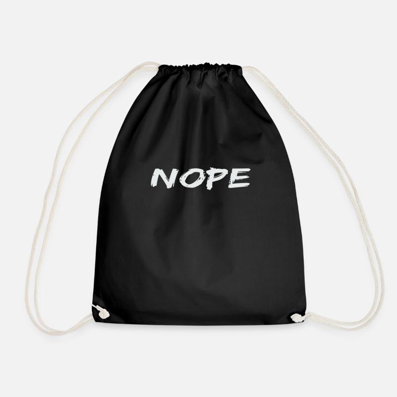 Nope - Turnbeutel - Schwarz