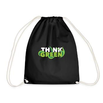 Think Green! Think Green Nature Healthy - Drawstring Bag - black - Front