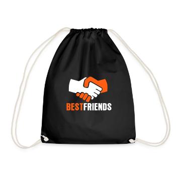 Best Friends Geschenk für beste Freundin Freund - Turnbeutel - Schwarz - Vorne