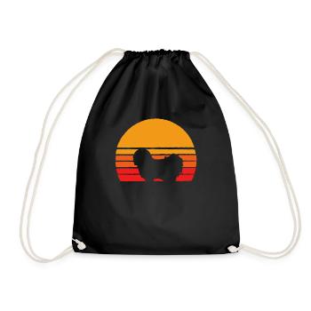 Coton De Toulear Sunset - Chemises rétro pour chien - Sac de sport léger - noir - Devant