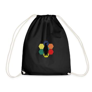 Oiseau marin pingouin pôle sud - Sac de sport léger - noir - Devant