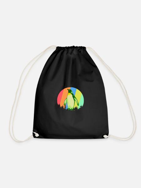 Pinguin Geschenk - Turnbeutel - Schwarz