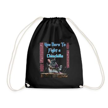 chinchilla - Drawstring Bag - black - Front