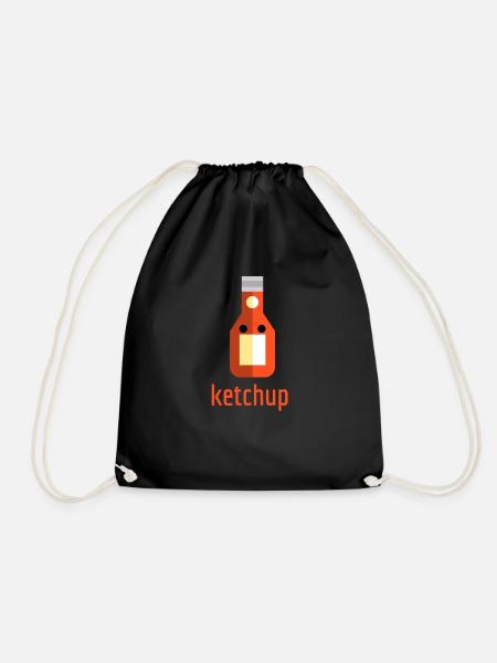 Ketchup - Drawstring Bag - black
