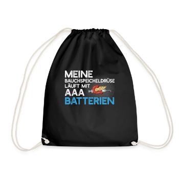 Diabète insuline - Sac de sport léger - noir - Devant