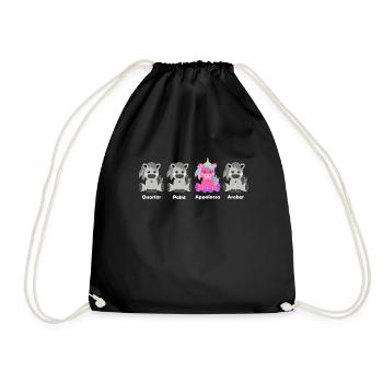 Appaloosa unicorn - Drawstring Bag - black - Front