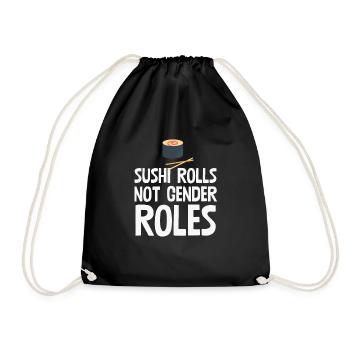 Les rouleaux de sushi ne sont pas des rôles de genre - Sac de sport léger - noir - Devant