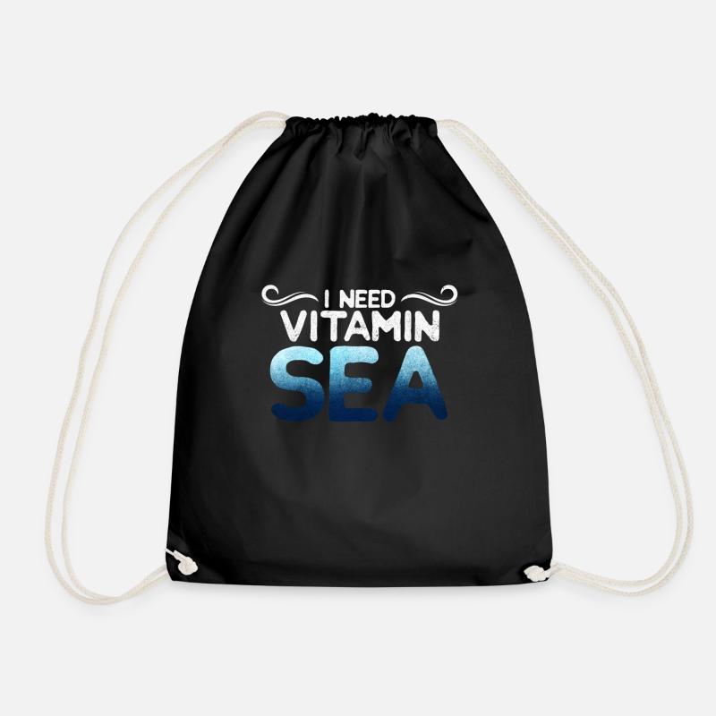 Vitamin Sea - Drawstring Bag - black