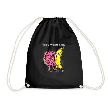 Banane donut banane délicieux cadeau cool de jummy - Sac de sport léger - noir - Devant